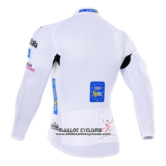 2016 Maillot Ciclismo Giro D'italie Blanc et Bleu Manches Longues et Cuissard